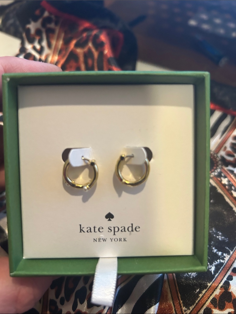 kate spade Gold Polished Hoop Huggie Earrings